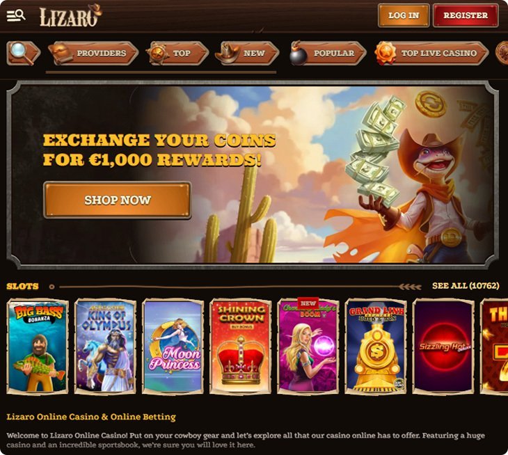 Overview of lizaro casino login